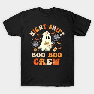 Night Shift Boo Boo Crew Doctor Nurse Ghost Halloween T-Shirt